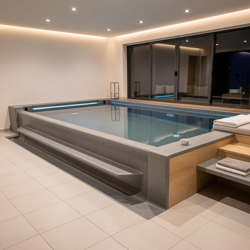 Kompakte Minipools für drinnen aus Polypropylen – Indoorpool – Poolbau Hirsch GmbH