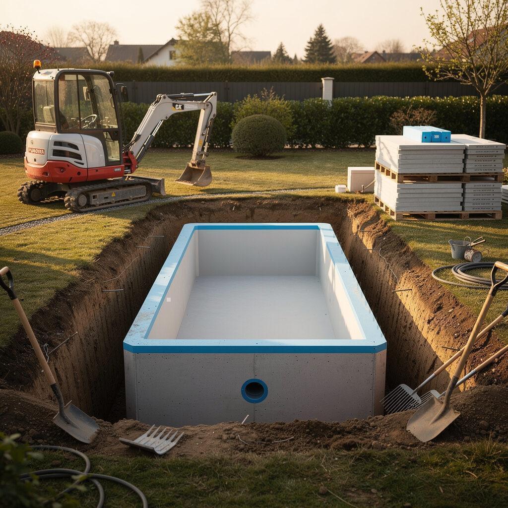 Minipool Installation durch Poolbau Hirsch GmbH