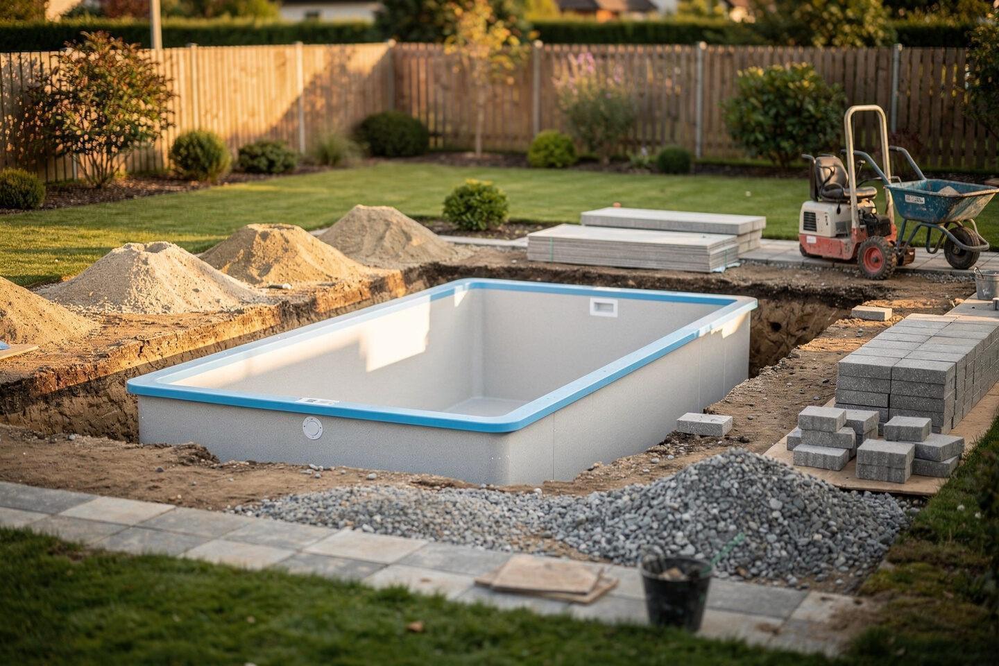 Minipool-Installation durch die Poolbau Hirsch GmbH